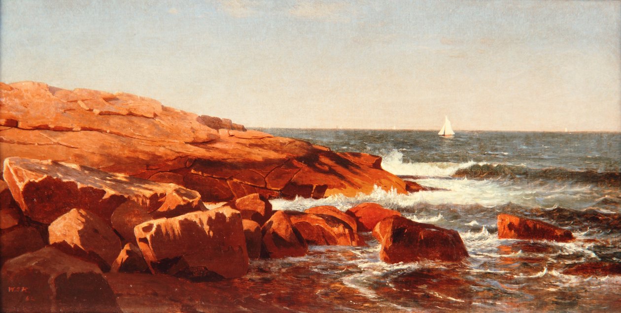 Rotsachtige kust, 1862 door William Stanley Haseltine