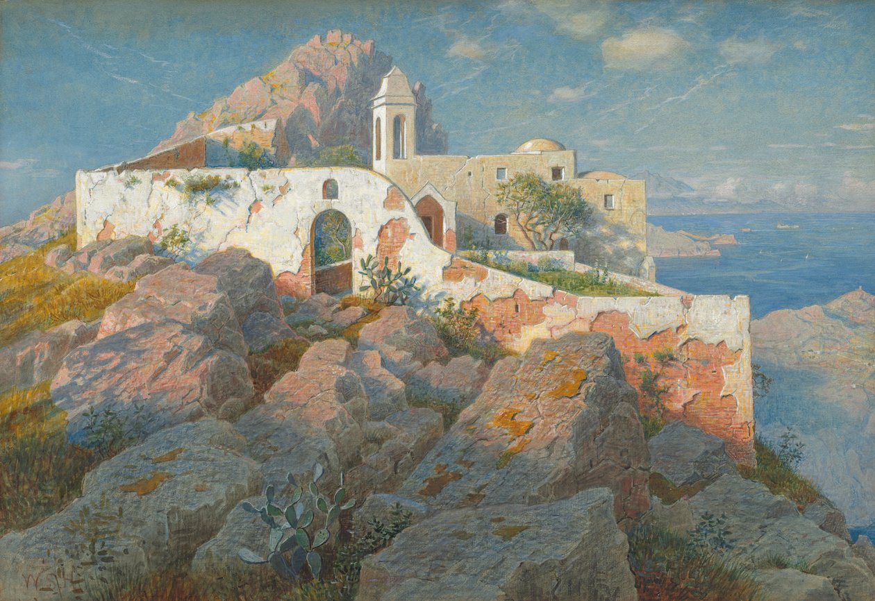 Santa Maria a Cetrella, Anacapri door William Stanley Haseltine