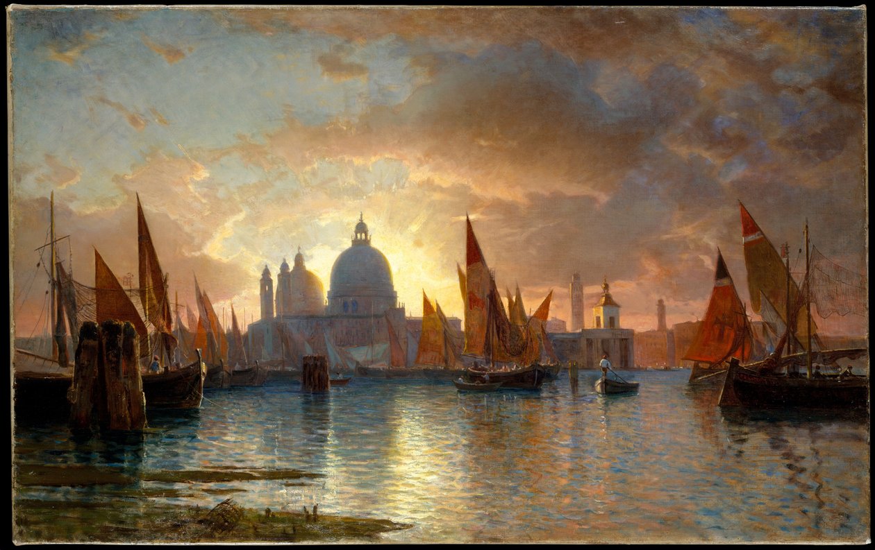 Santa Maria della Salute, zonsondergang door William Stanley Haseltine