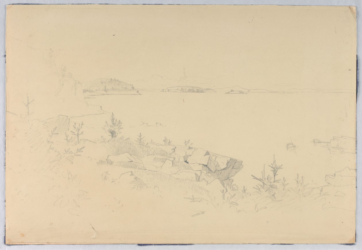 Studie van zeegezicht. Porcupine Islands, Bar Harbor, ME door William Stanley Haseltine