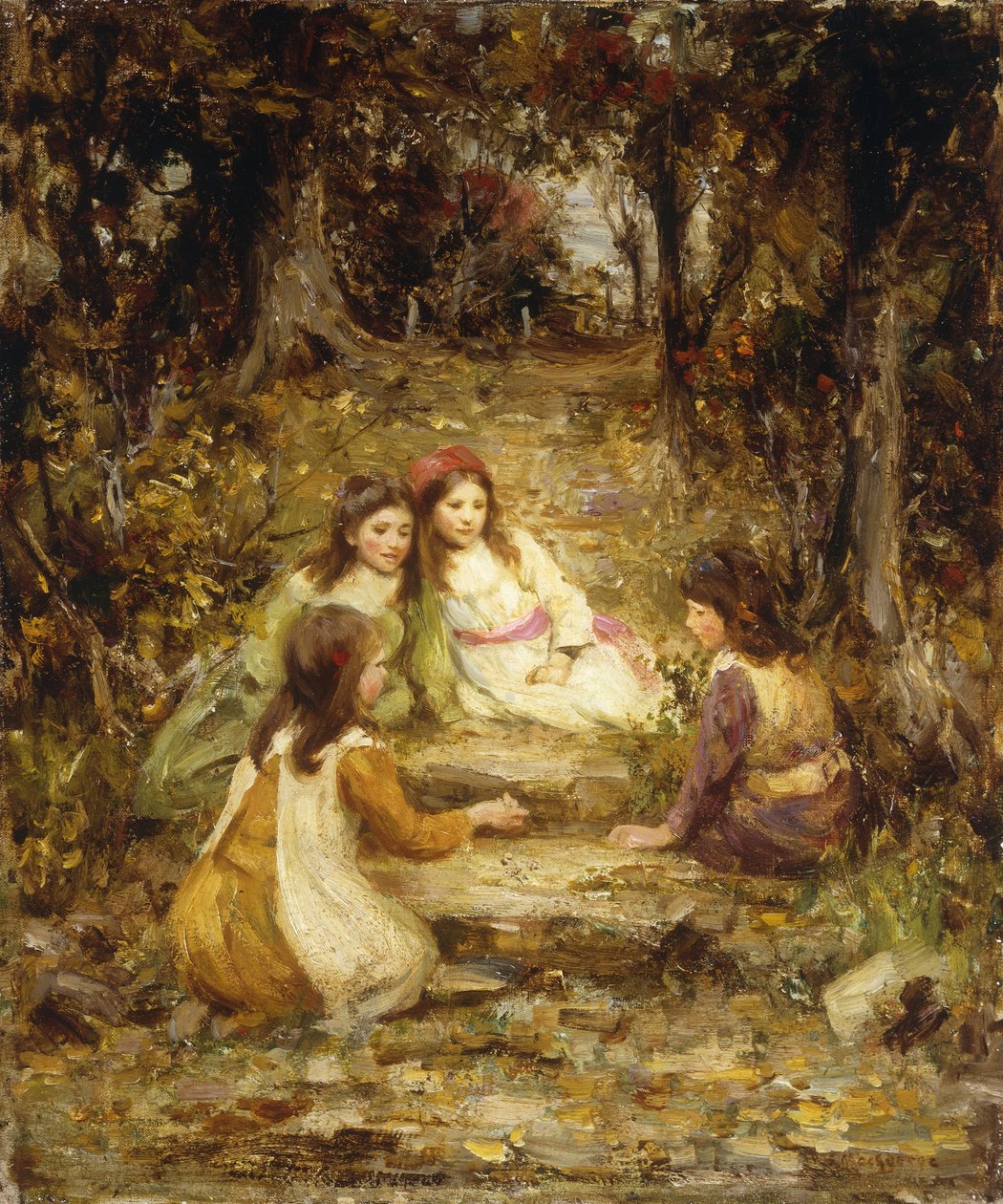 Kinderen in een Boomgaard door William Stewart MacGeorge