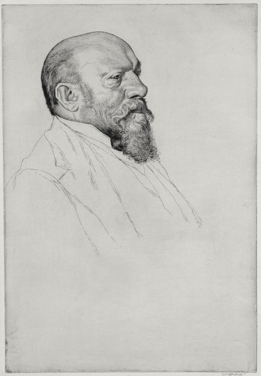 Portret van Hans Richter (1843-1916), Hongaarse dirigent door William Strang