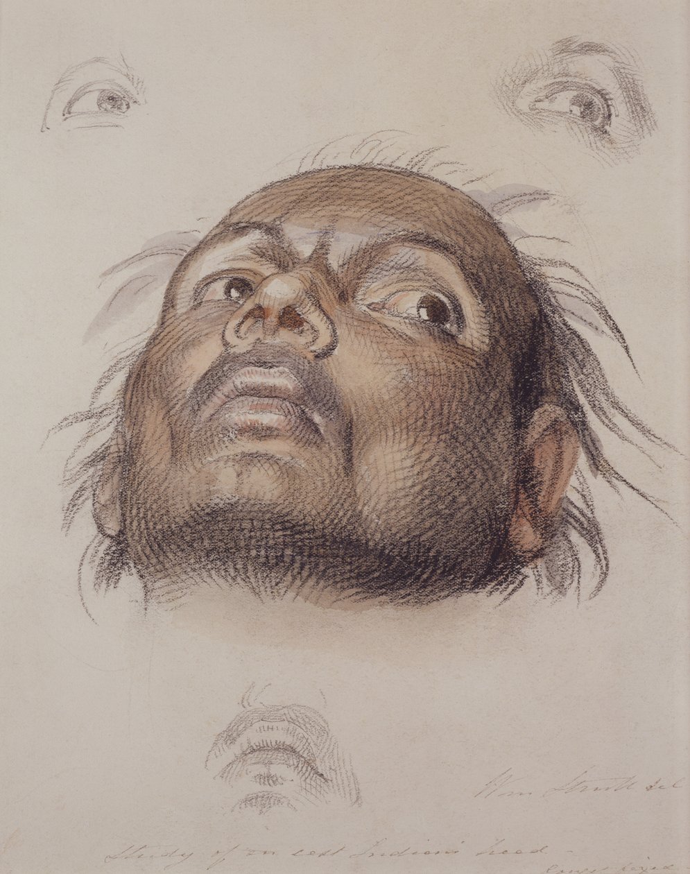 Studie van een Oost-Indisch Hoofd, c.1875 door William Strutt