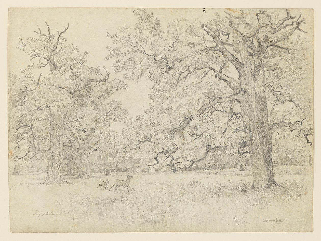 Landschap, Darmstadt, Duitsland door William Trost Richards