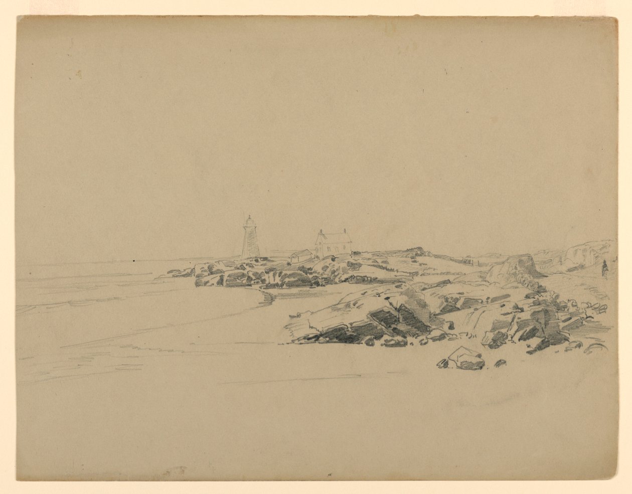 Studie van Kust, Point Judith, RI door William Trost Richards