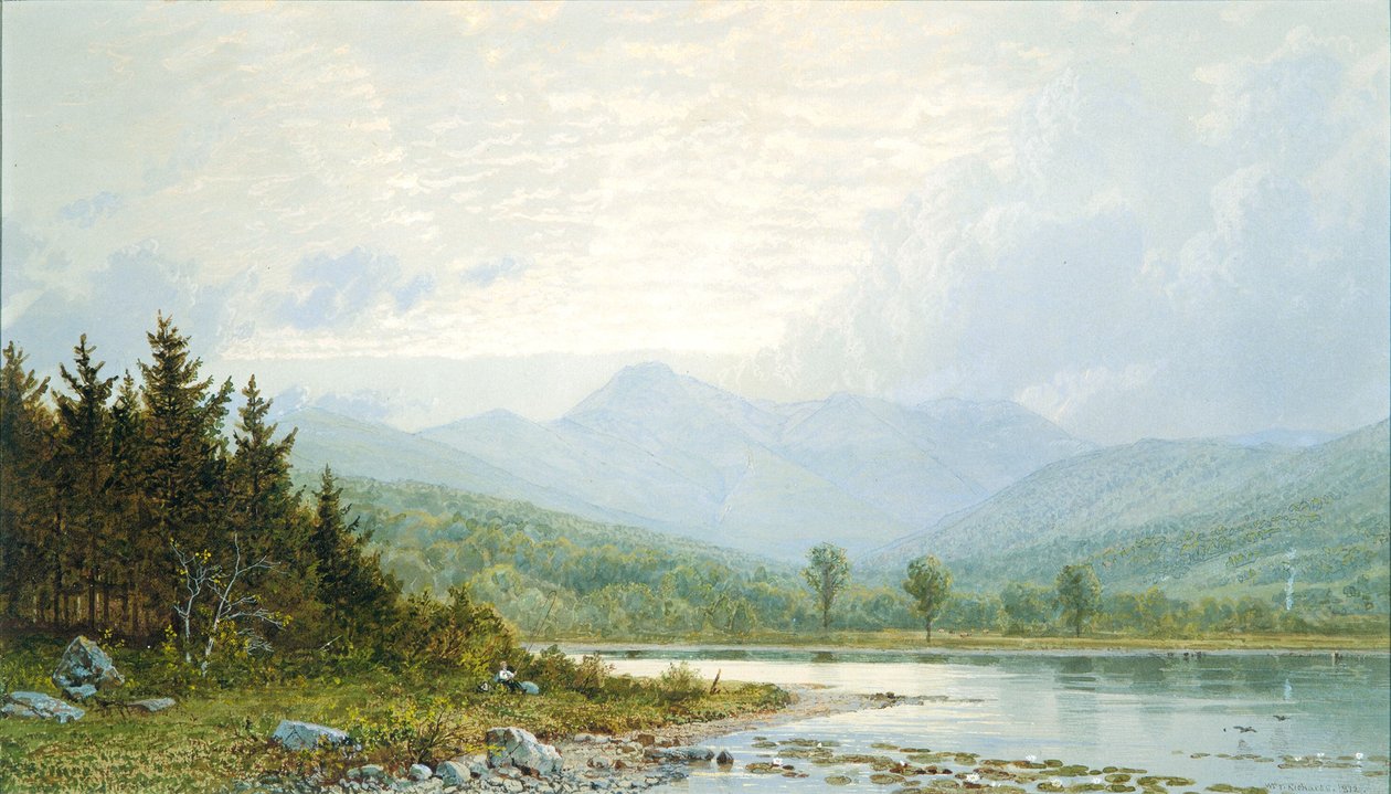Zonsondergang op de Mount Chocorua, New Hampshire door William Trost Richards