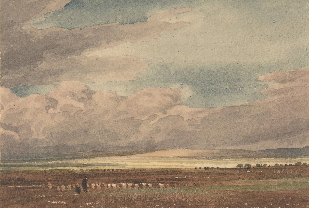 Salisbury Plain met Old Sarum in de verte, Wiltshire, 1810-62 door Joseph Mallord William Turner