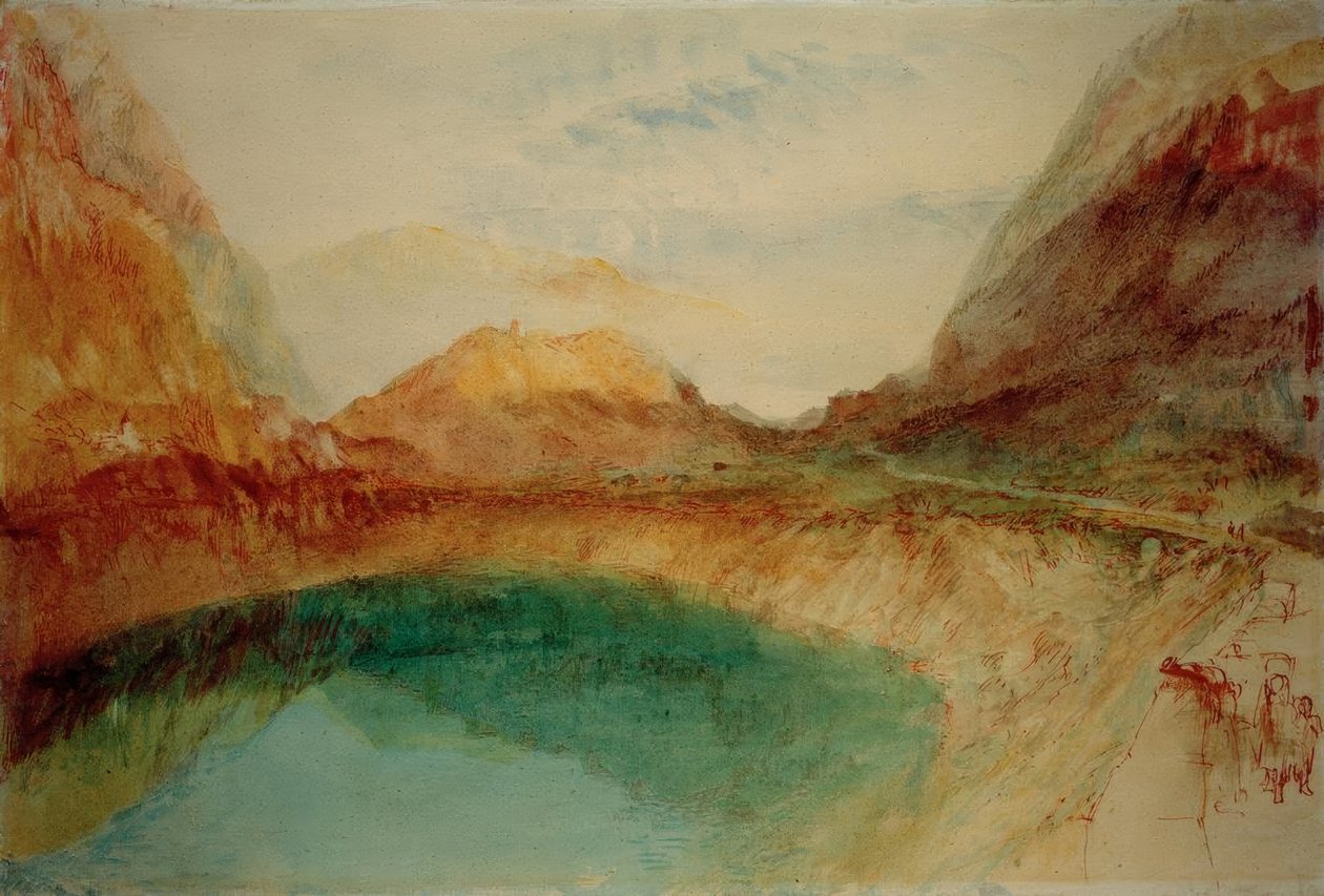 Meer in de Zwitserse bergen door Joseph Mallord William Turner