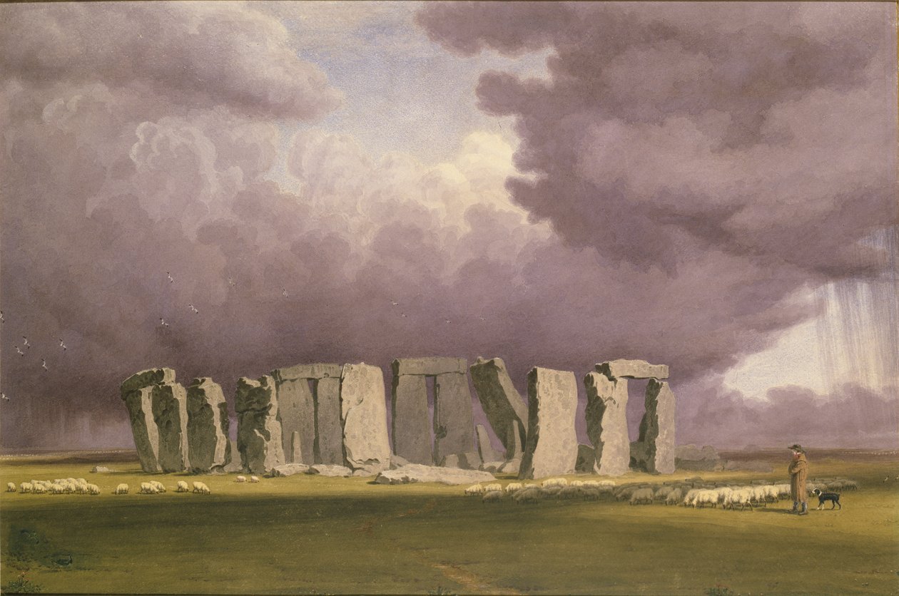 Stonehenge: Stormachtige dag door Joseph Mallord William Turner