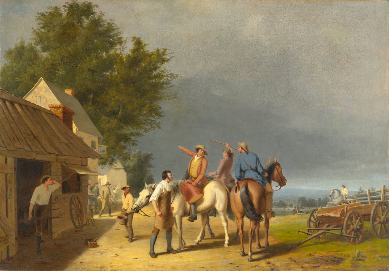 Eerste nieuws van de Slag bij Lexington door William Tylee Ranney