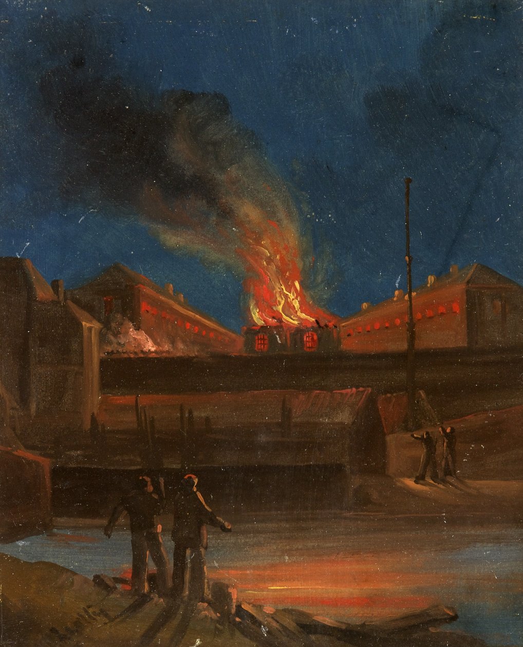 Bristol Rellen: De Gevangenis Brand (ca. 1831) door William W. Wheatley