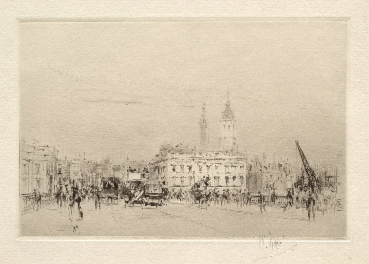 Op de London Bridge door William Walcot