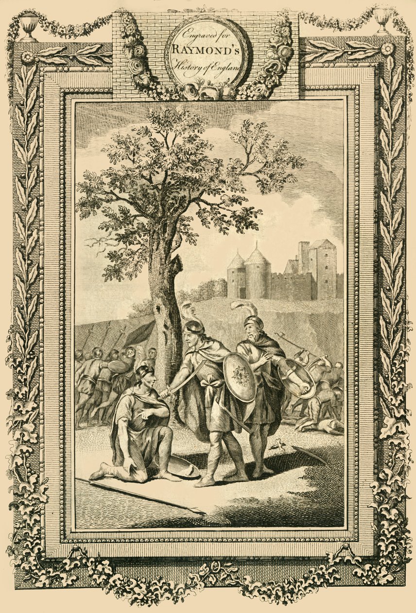 Koning Athelstan redt het leven van zijn vader, Edward de Oudere..., c1786 door William Walker