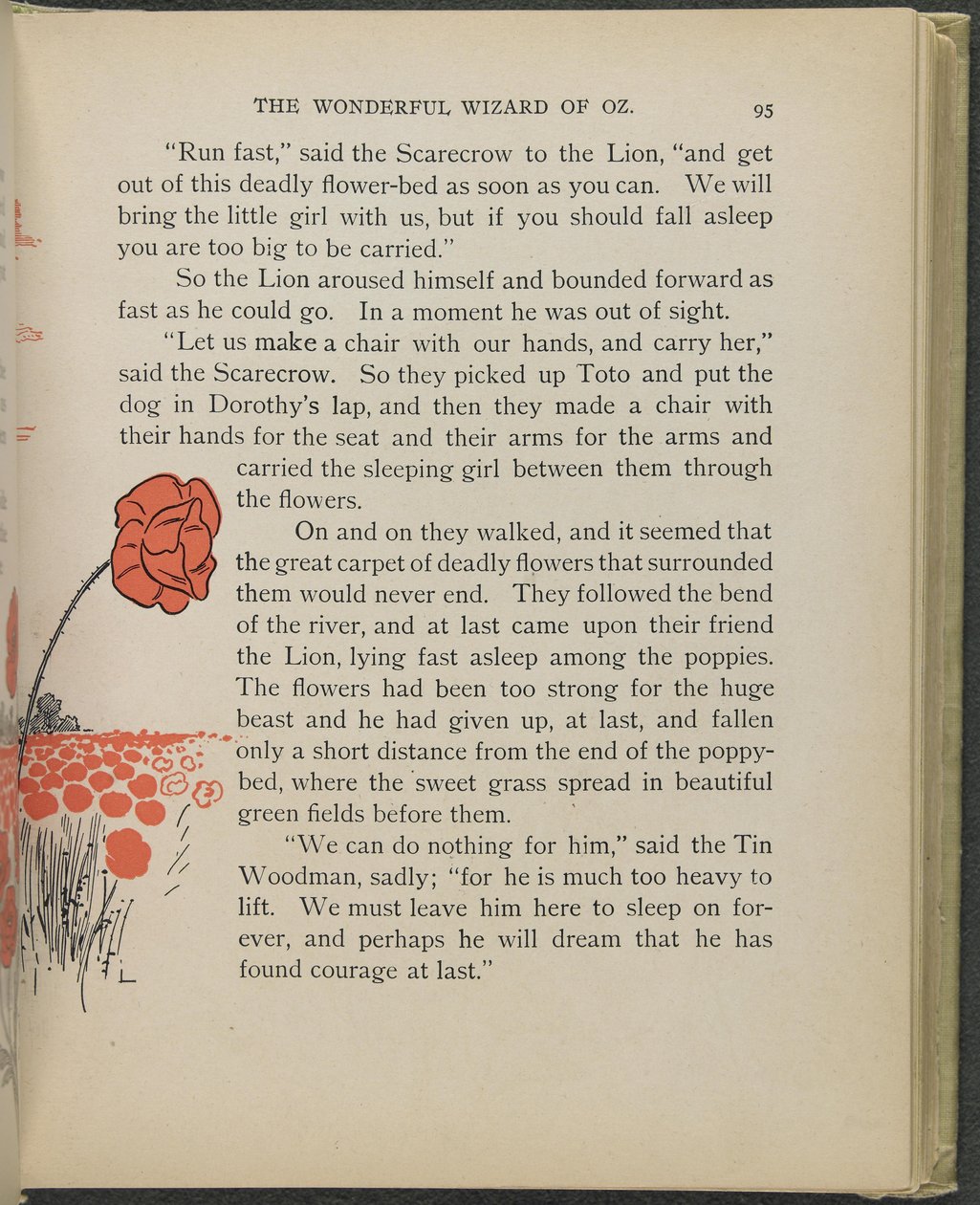 Illustratie uit "De wonderbaarlijke tovenaar van Oz" door Lyman Frank Baum door William Wallace Denslow