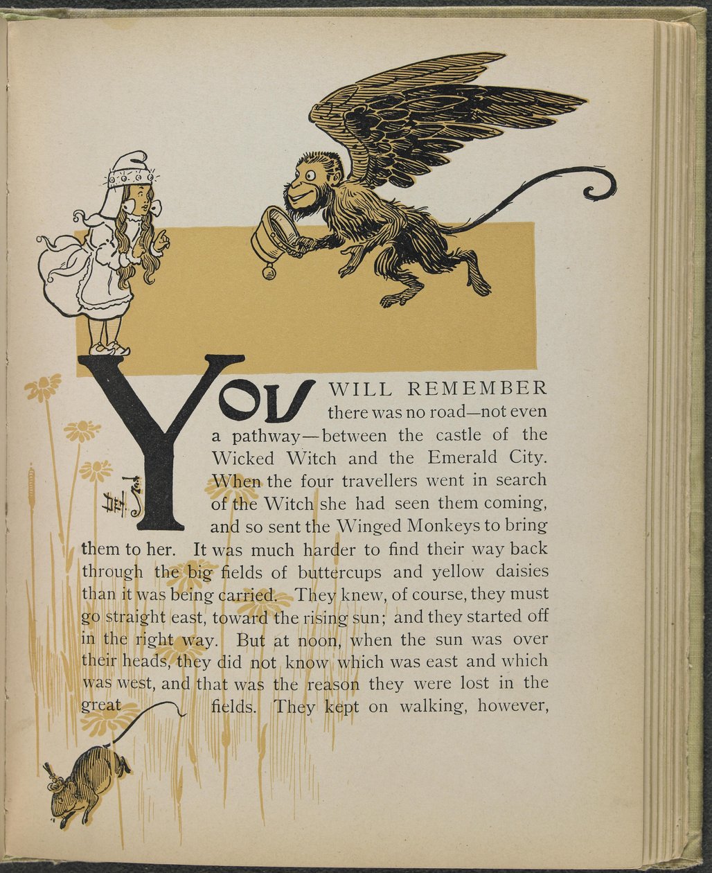 Illustratie uit "De wonderbaarlijke tovenaar van Oz" door Lyman Frank Baum door William Wallace Denslow