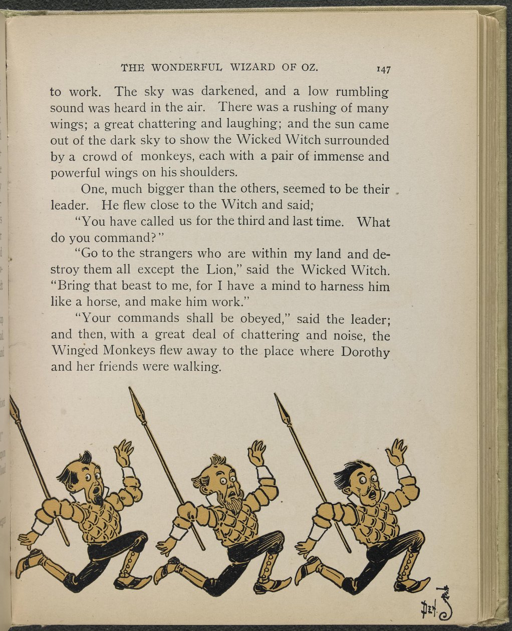 Illustratie uit "De wonderbaarlijke tovenaar van Oz" door Lyman Frank Baum door William Wallace Denslow