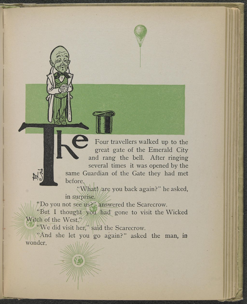 Illustratie uit "De wonderbaarlijke tovenaar van Oz" door Lyman Frank Baum door William Wallace Denslow