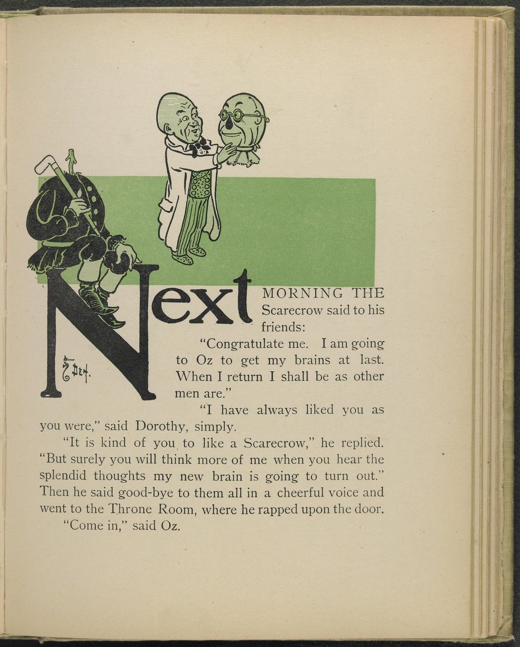 Illustratie uit "De wonderbaarlijke tovenaar van Oz" door Lyman Frank Baum door William Wallace Denslow