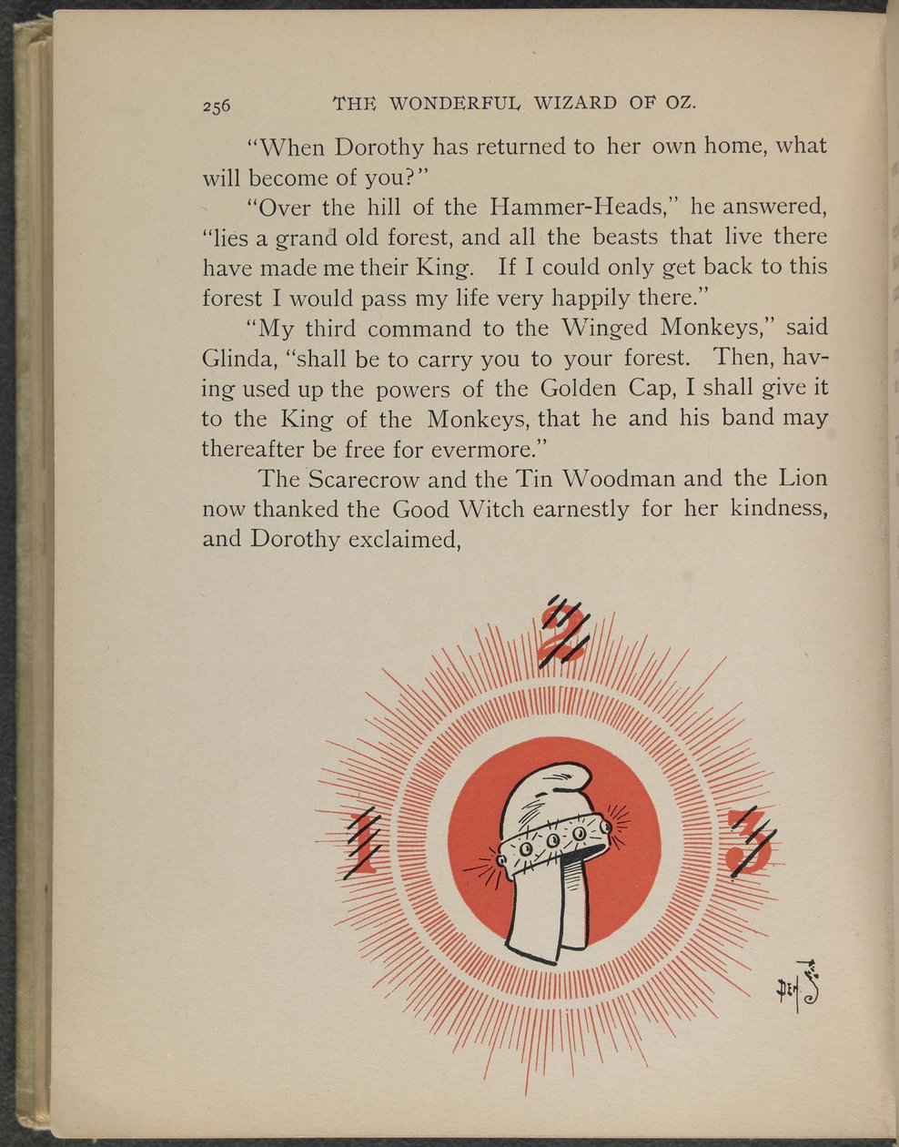 Illustratie uit "De wonderbaarlijke tovenaar van Oz" door Lyman Frank Baum door William Wallace Denslow