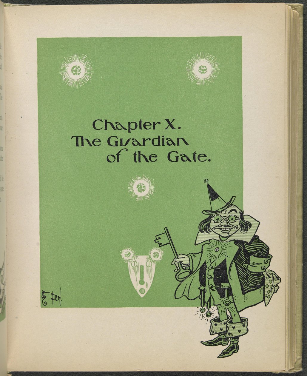 Illustratie uit "De wonderbaarlijke tovenaar van Oz" door Lyman Frank Baum door William Wallace Denslow