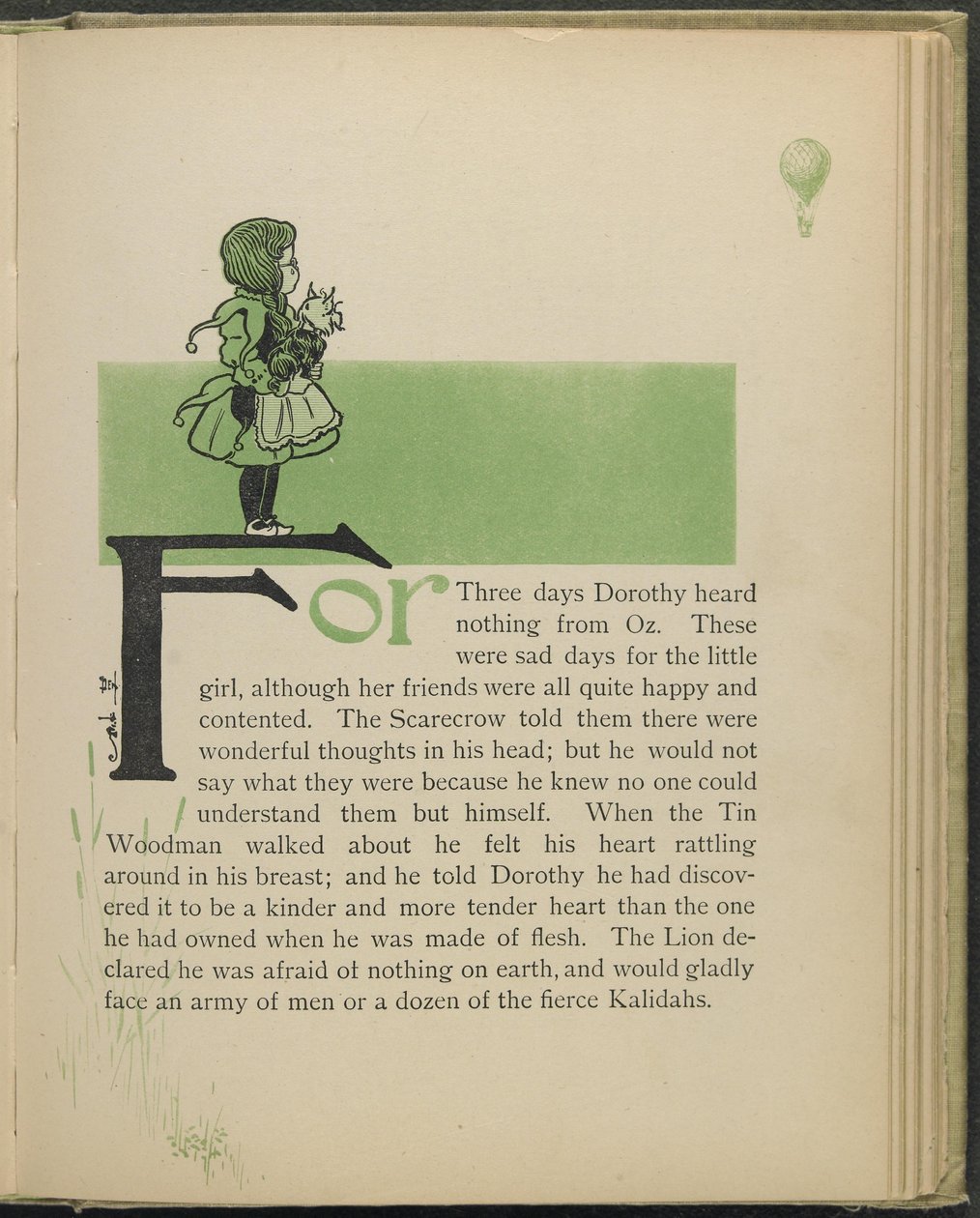 Illustratie uit "De wonderbaarlijke tovenaar van Oz" door Lyman Frank Baum door William Wallace Denslow