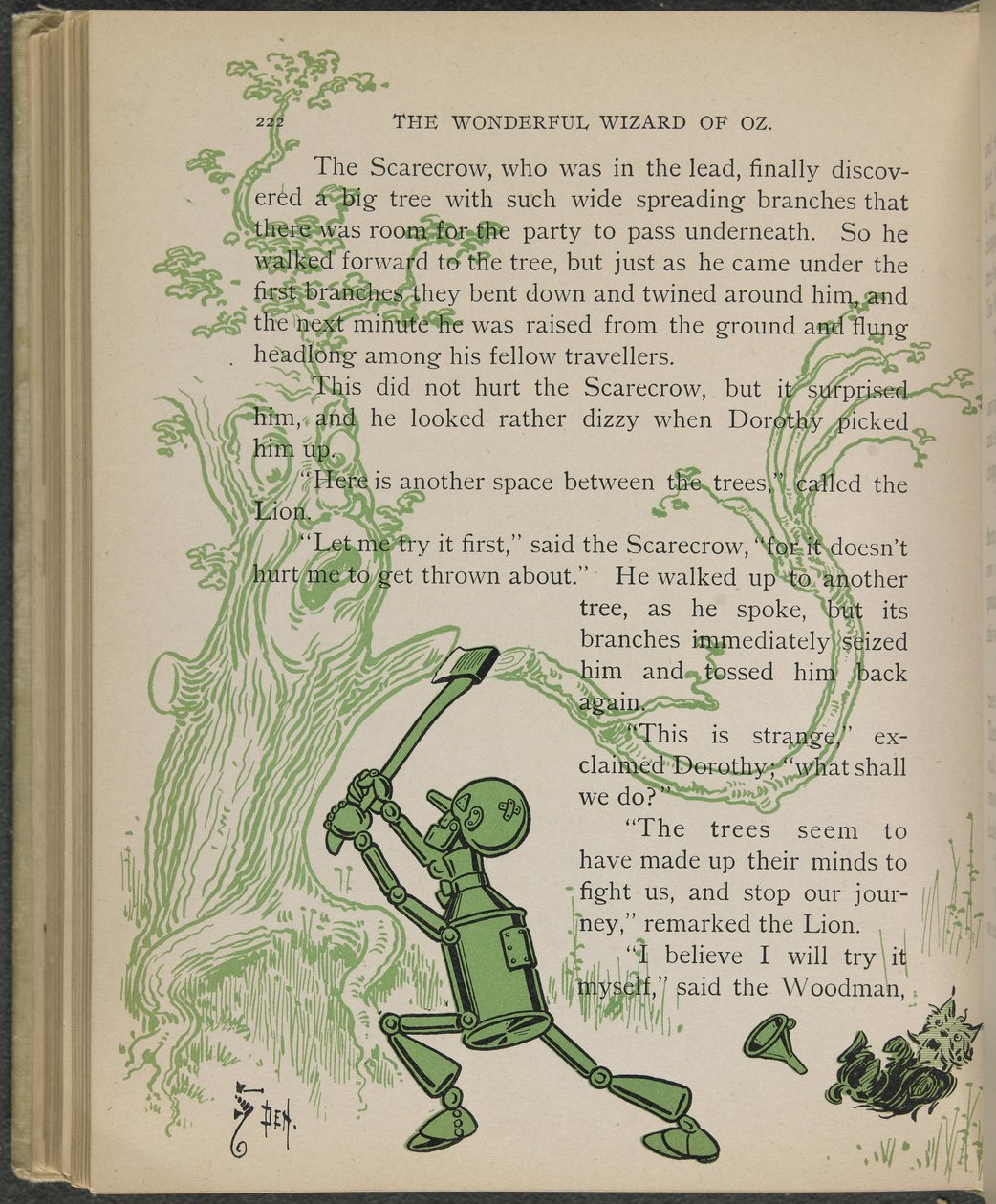 Illustratie uit "De wonderbaarlijke tovenaar van Oz" door Lyman Frank Baum door William Wallace Denslow