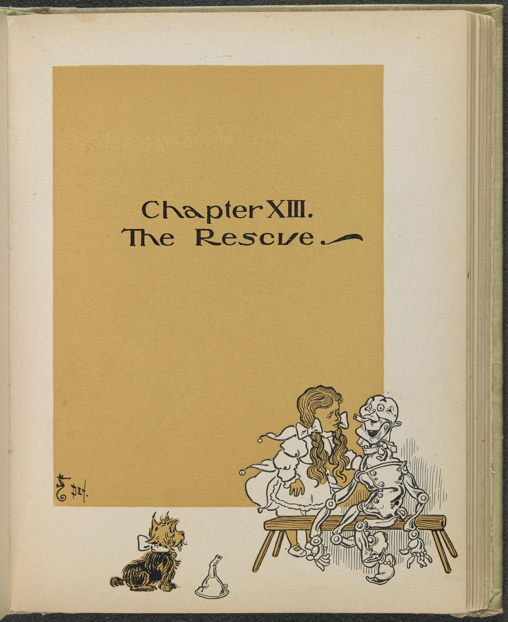 Illustratie uit "De wonderbaarlijke tovenaar van Oz" door Lyman Frank Baum door William Wallace Denslow