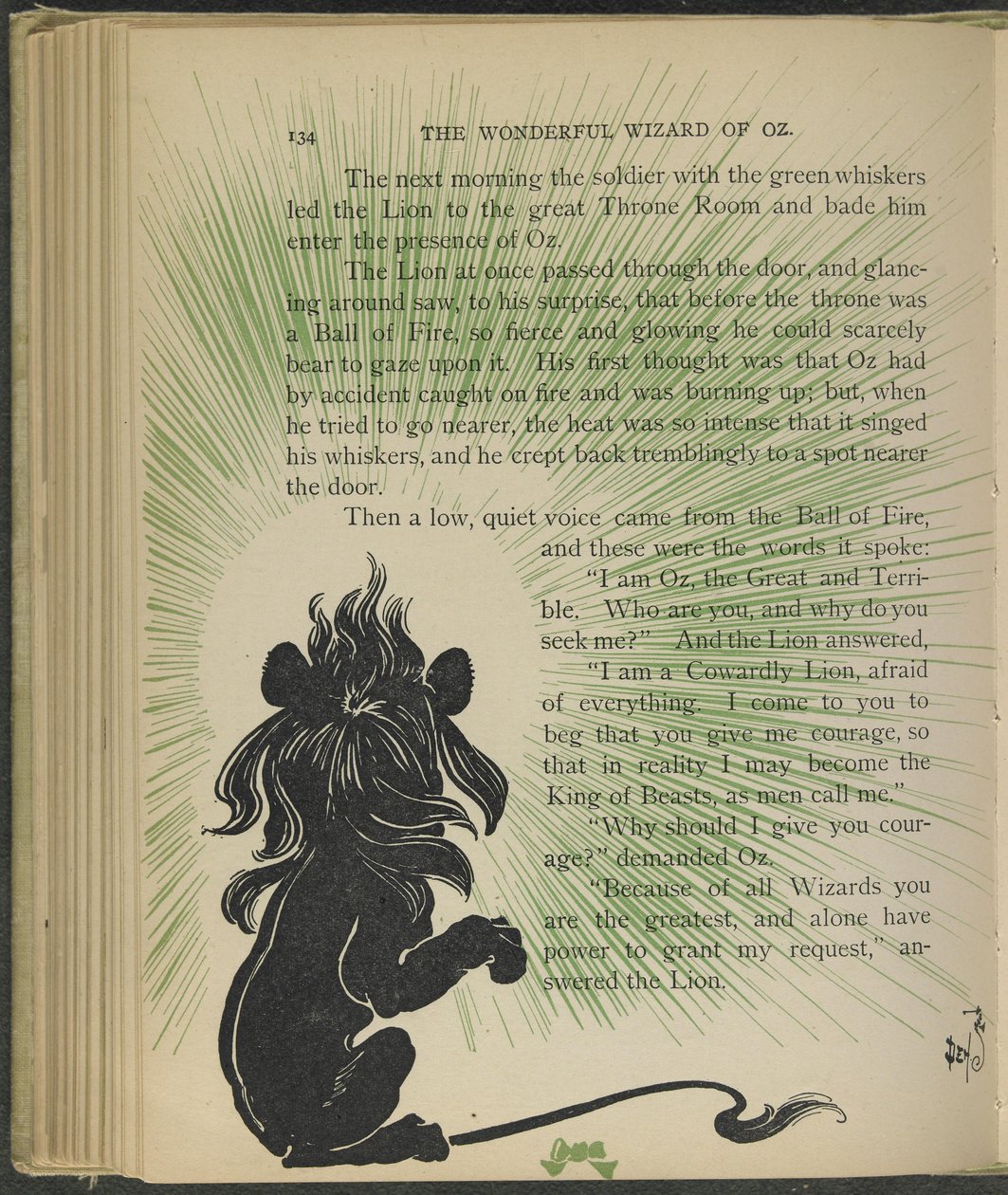 Illustratie uit "De wonderbaarlijke tovenaar van Oz" door Lyman Frank Baum door William Wallace Denslow