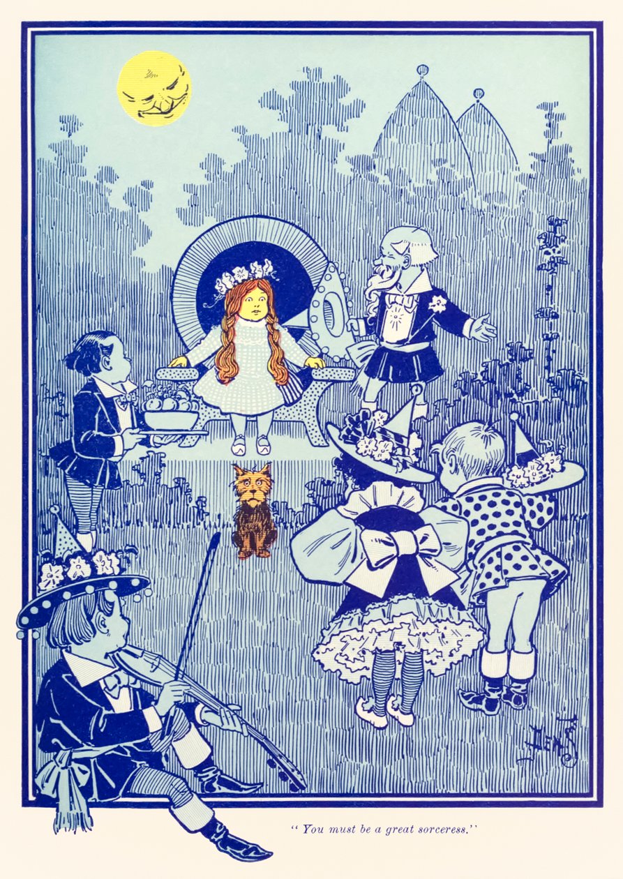 "Je moet een grote tovenares zijn." uit "De Wonderbaarlijke Tovenaar van Oz" door L. Frank Baum door William Wallace Denslow