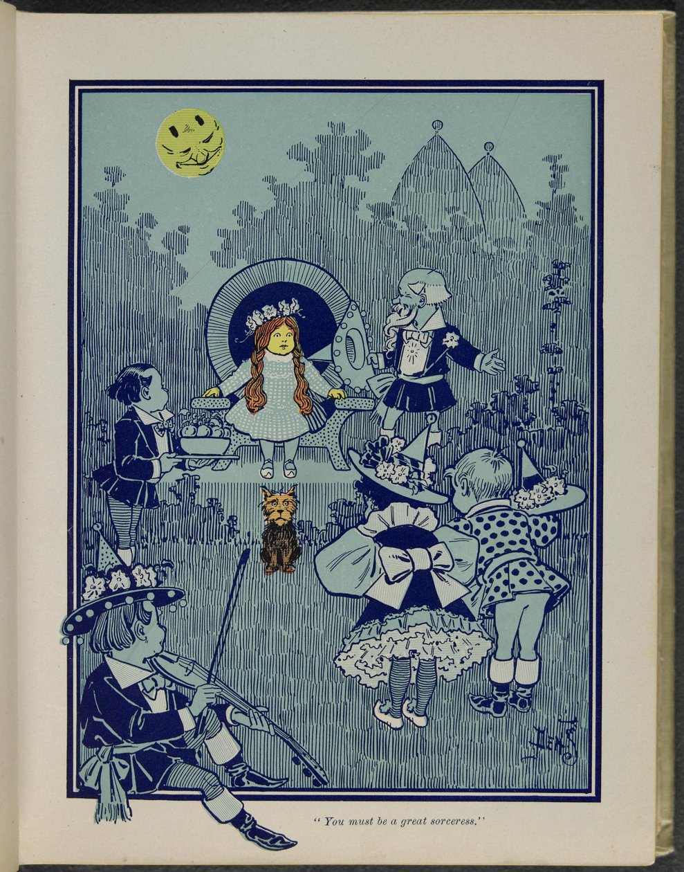 "Je moet een grote tovenares zijn", illustratie uit "De wonderbaarlijke tovenaar van Oz" door Lyman Frank Baum door William Wallace Denslow