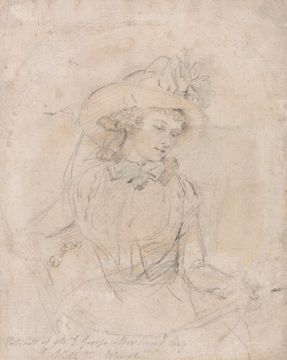 Portretstudie van mevrouw George Morland door William Ward