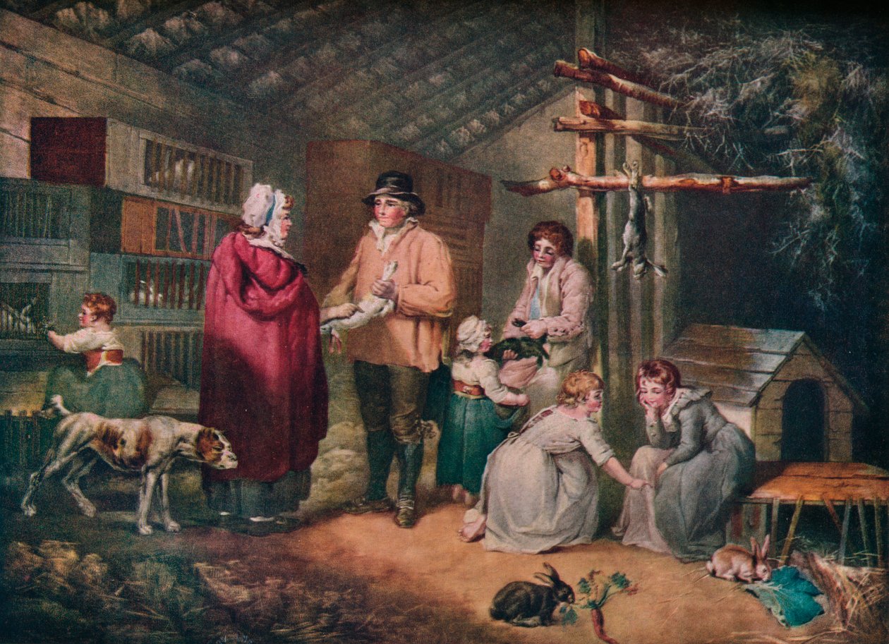 Konijnen verkopen, 1796, 1919 door William Ward