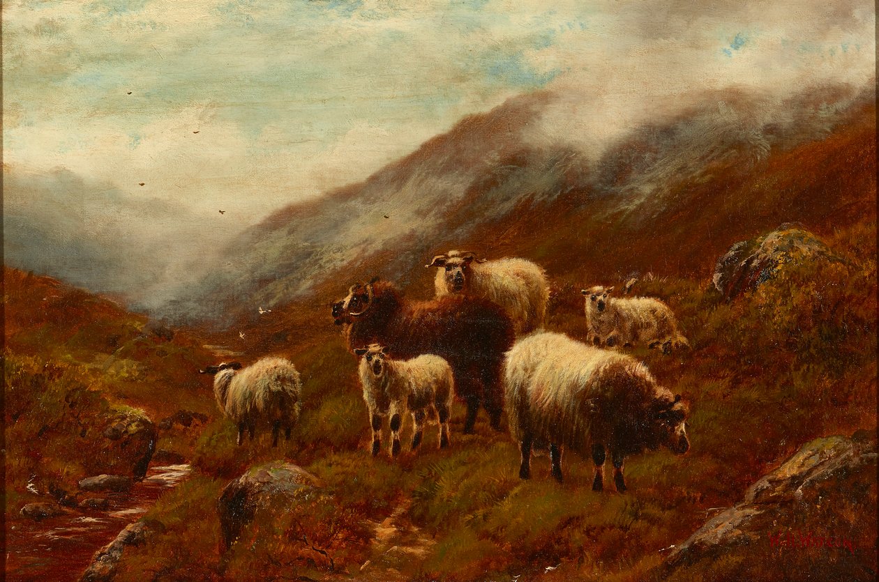Hooglandschapen op een Heuvel door William Watson
