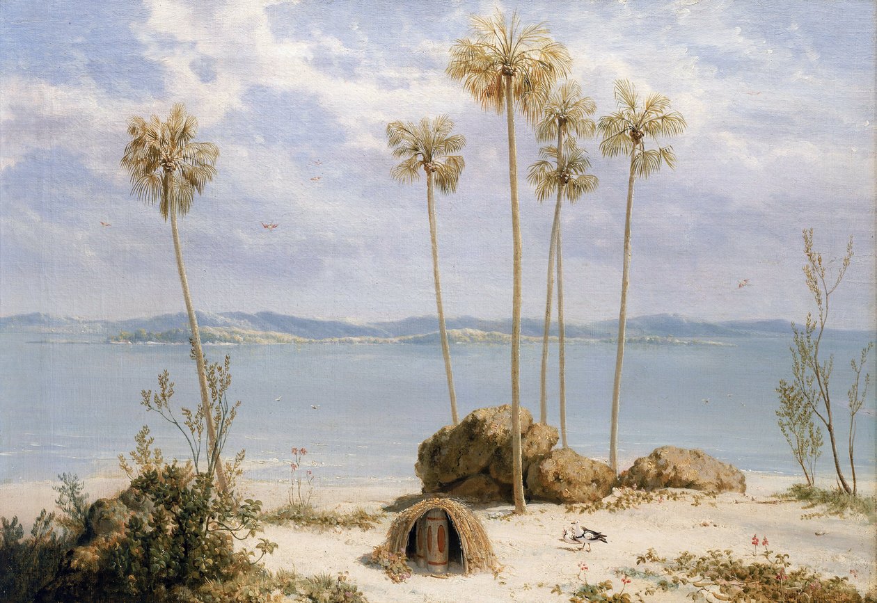 Uitzicht op de Edward Pellew-groep eilanden, in de Golf van Carpenteria (Australië), Noordelijke Gebieden, december 1802, tijdens de expeditie van Matthew Flinders (1774-1814) op de Investigator tussen 1801 en 1803, met als doel het in kaart brengen van de door William Westall