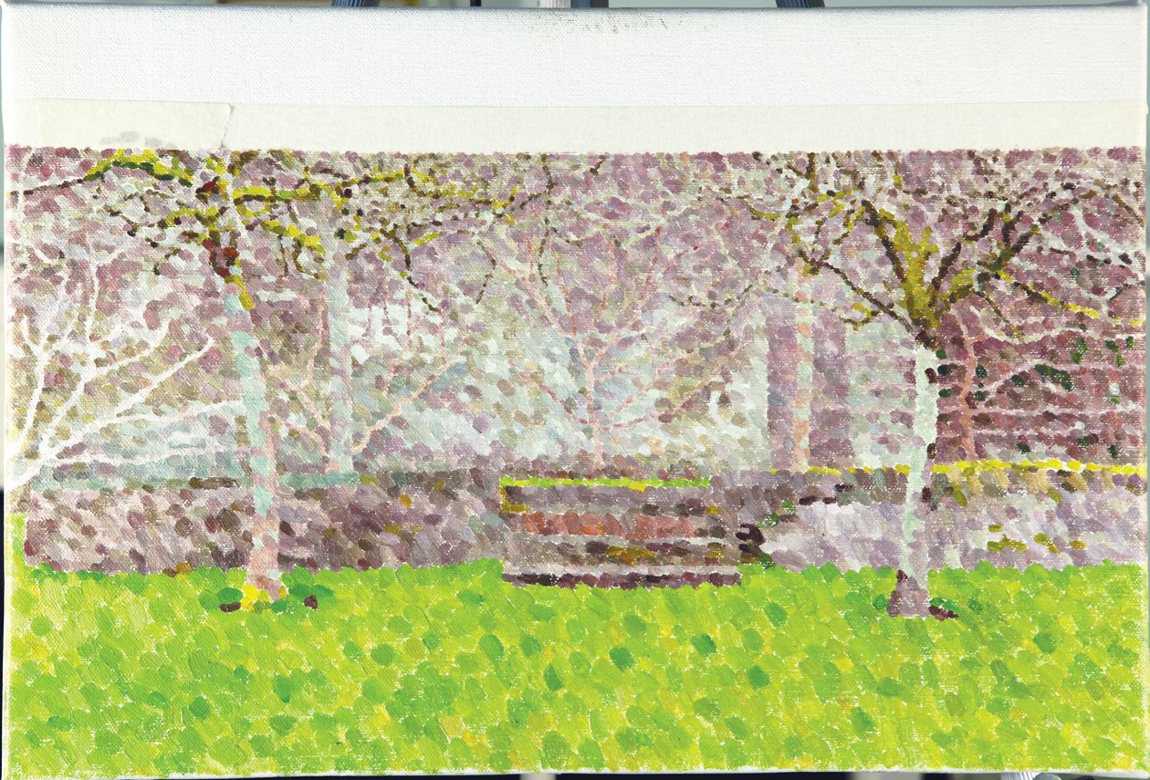 Boomgaard in de winter, 2014 door William Wilkins