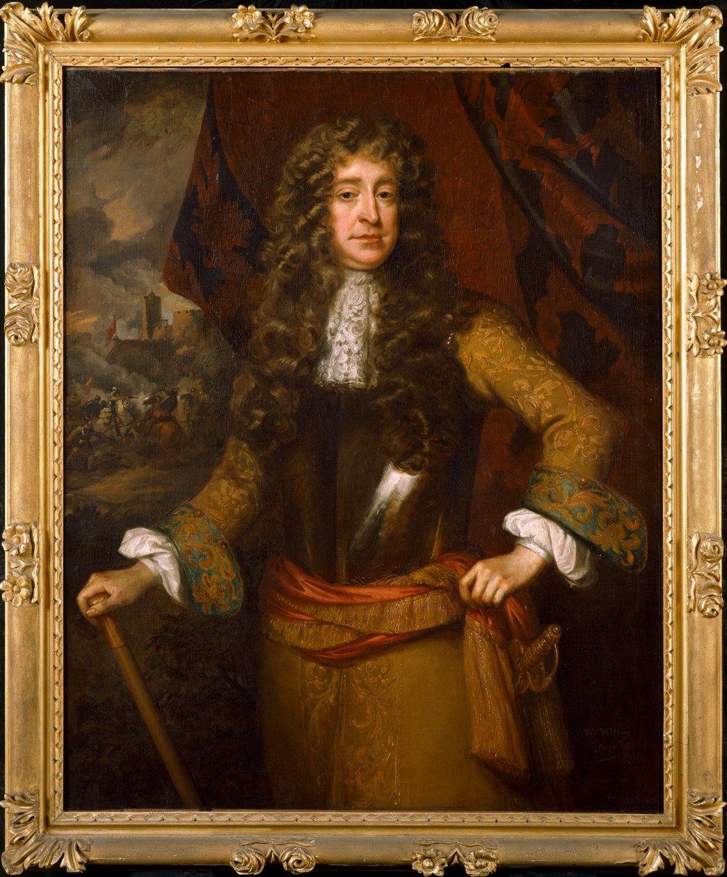 Onbekende Man genaamd Willem III door William Wissing or Wissmig