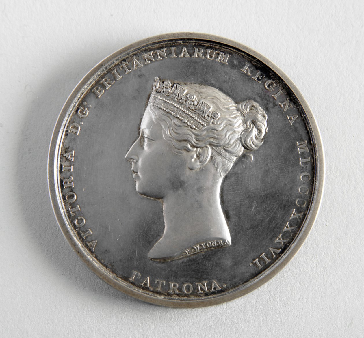 R.A. medaille toegekend aan George Frampton 10.12.1884 voor het beste model van een figuur door William Wyon