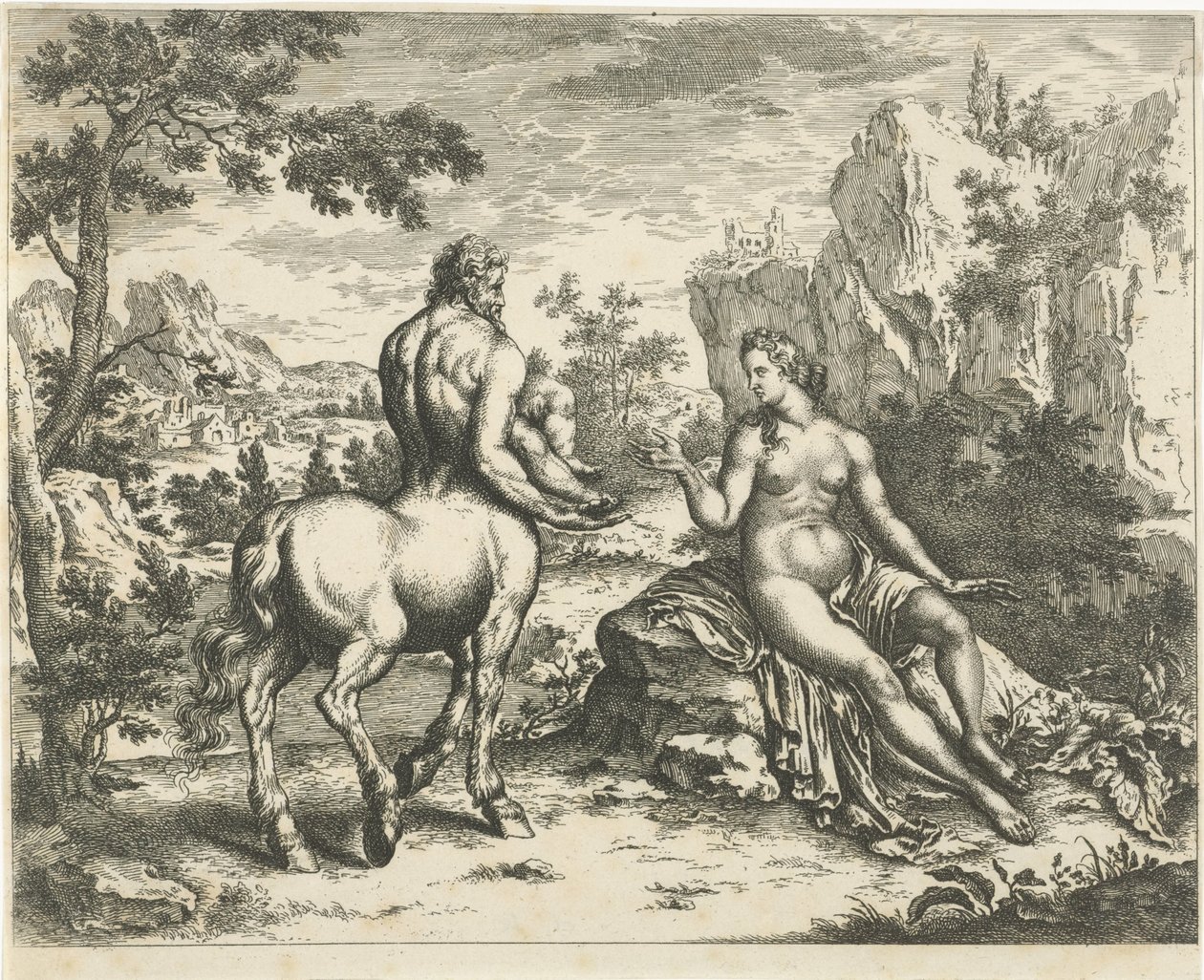 Ocyrhoë voorspelt het lot van Chiron en Asclepius door William Young Ottley