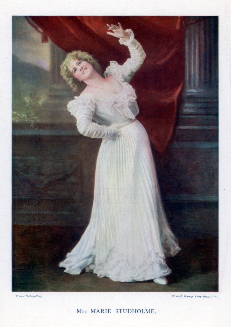 Marie Studholme, Engelse theateractrice, 1901 door William and Daniel Downey