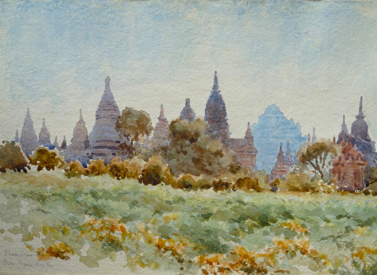 898 Dhamayan Gyi vanuit Myew Bon Tha, Bagan door Wilson Clive