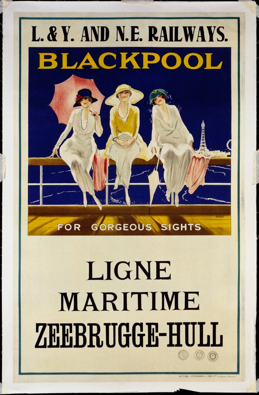 Blackpool, L.& Y. en N.E. Spoorwegen, ca. 1930 door Wilton Williams