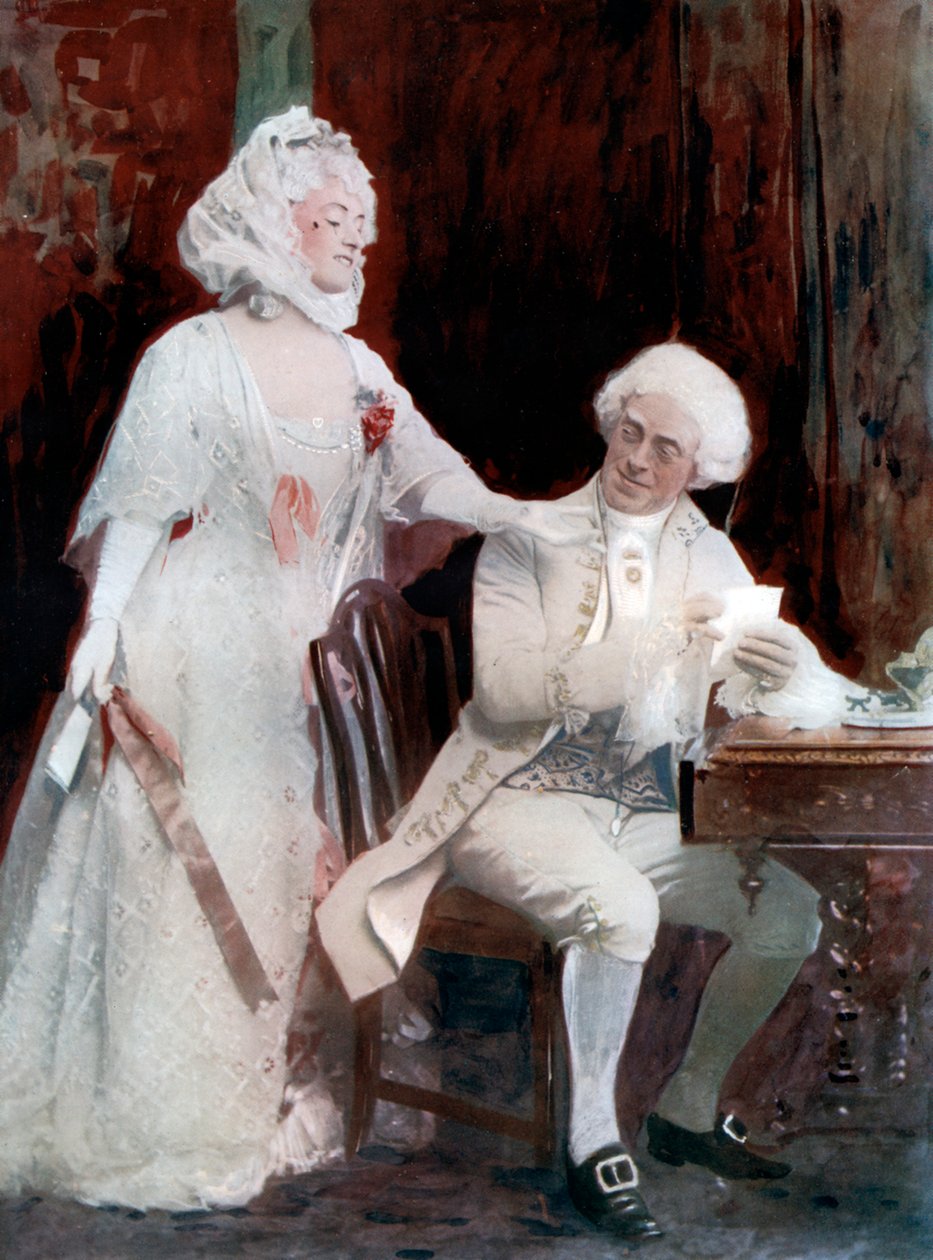 Winifred Emery en Cyril Maud in The School for Scandal, ca. 1902 door Window and Grove