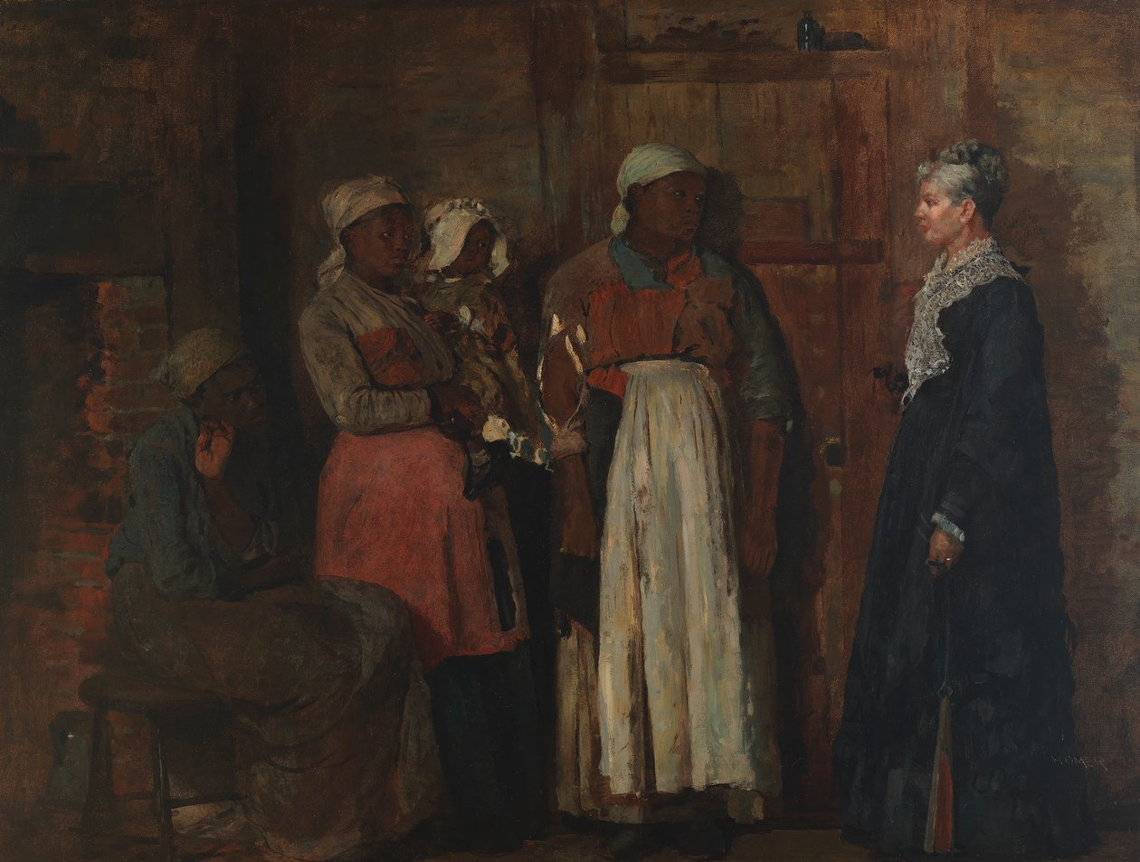 Een bezoek van de oude meesteres door Winslow Homer