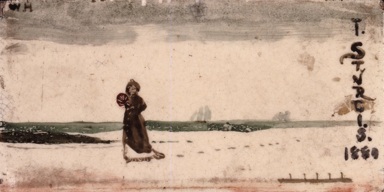 Strandscène, 1880 door Winslow Homer