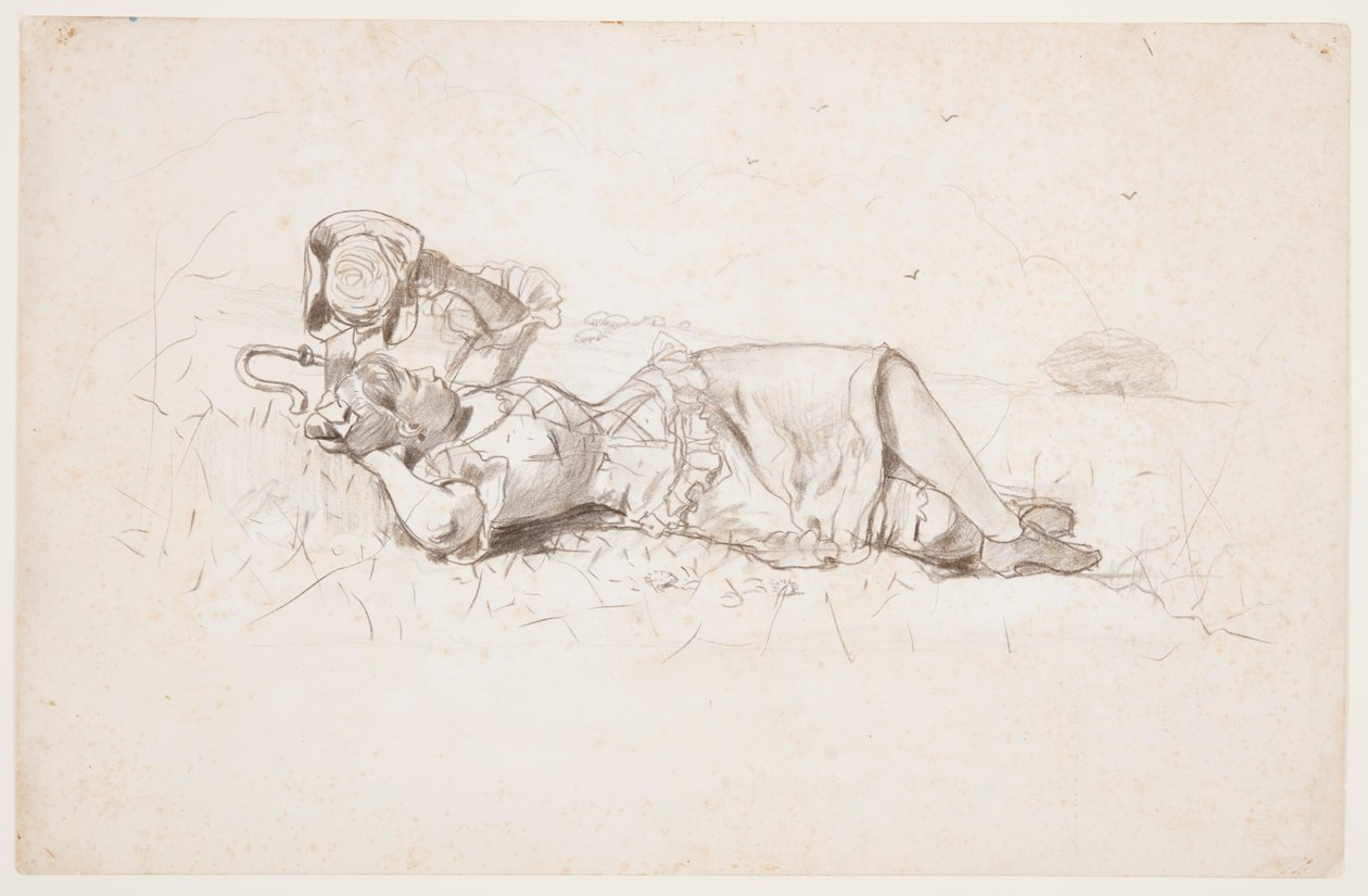 Rustende herderin door Winslow Homer