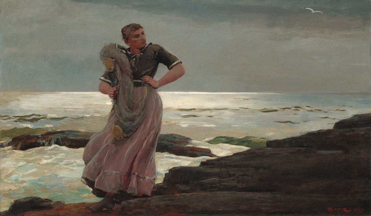 Een Licht op Zee, 1897 door Winslow Homer