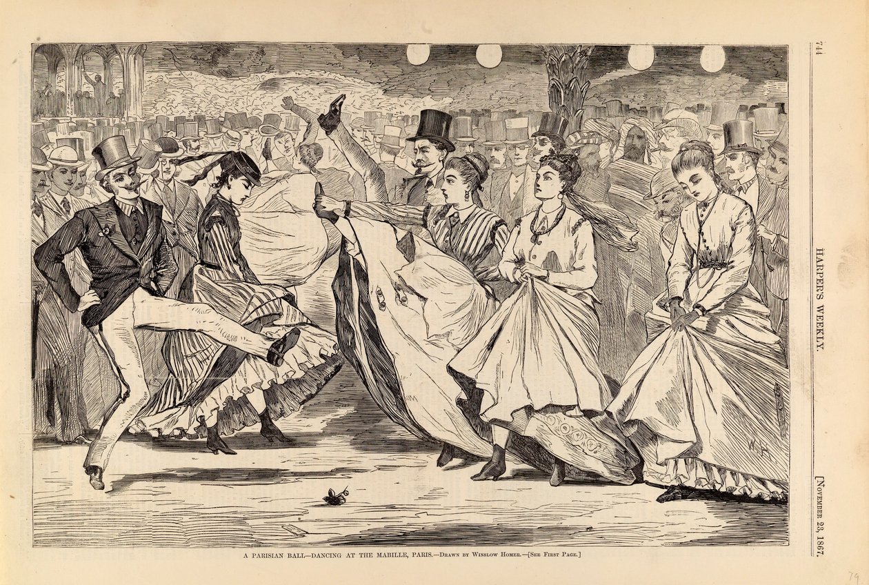 Een Parijs bal--Dansen in de Mabille, Parijs, uit Harper