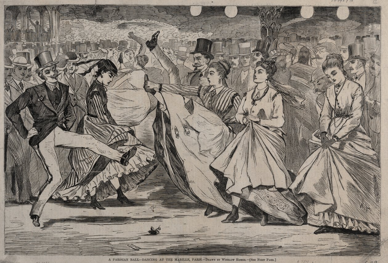 Een Parijs bal – Dansen in de Mabille, Parijs door Winslow Homer