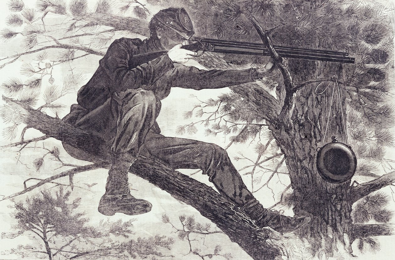 Een scherpschutter op wacht door Winslow Homer