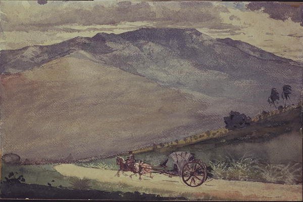 Een Volante op een bergweg, Cuba door Winslow Homer